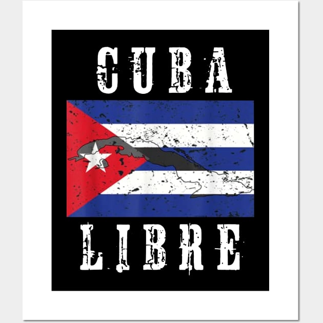 Cuba Libre Cuban Flag Wall Art by dyazagita